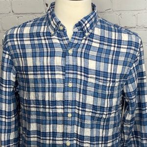 J. Crew Shirts - J.Crew Linen long sleeve button down plaid shirt J. Crew Shirts - J.Crew Linen long sleeve button down plaid shirt